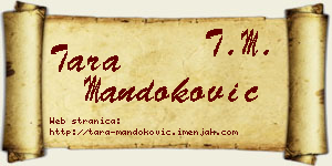Tara Mandoković vizit kartica